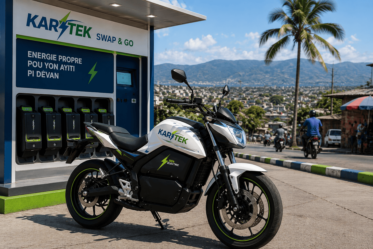 KARITEK support at a battery swap station